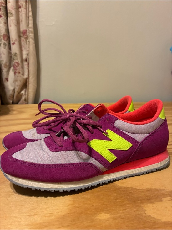 New Balance Shoes - New Balance Women's Purple & Neon Yellow Retro Runner Sneakers